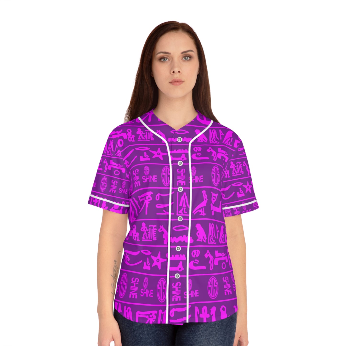 Egyptian Purple Goddess Baseball Jersey