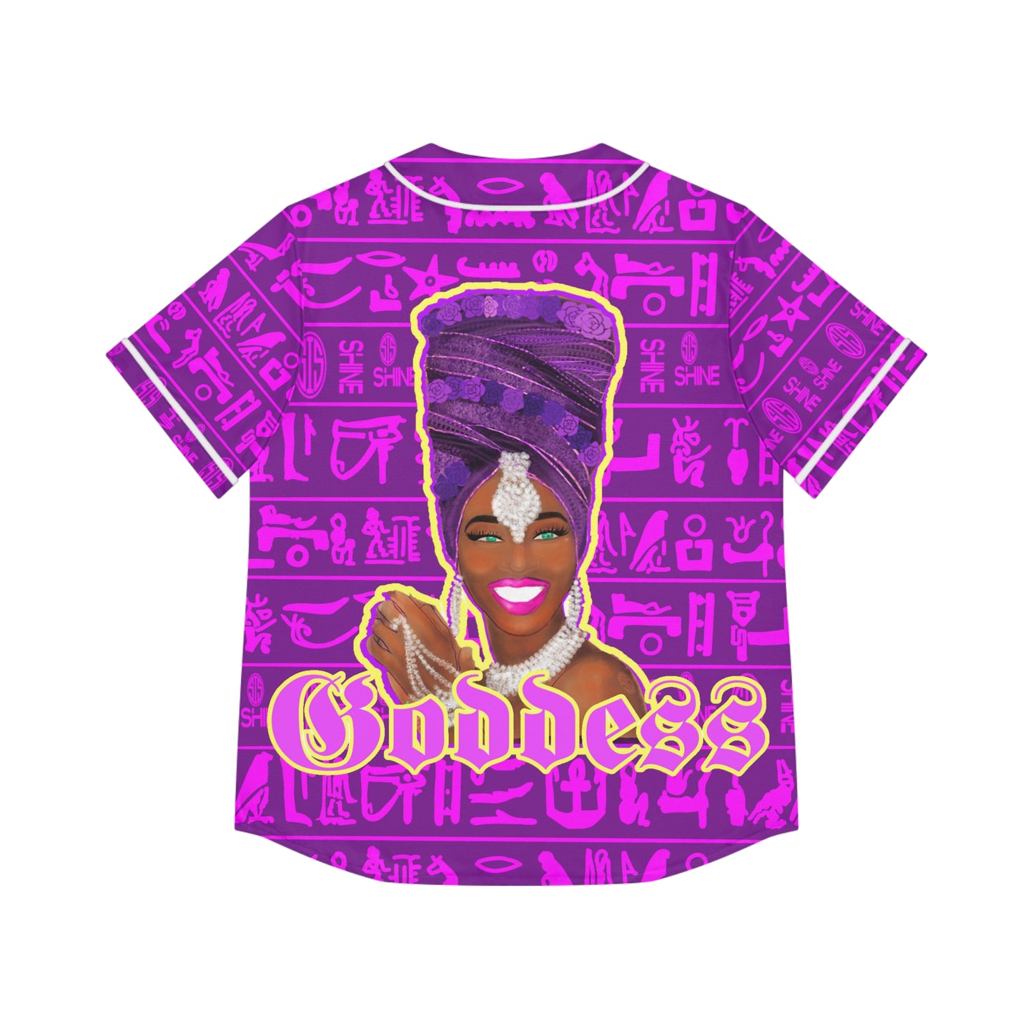 Egyptian Purple Goddess Baseball Jersey