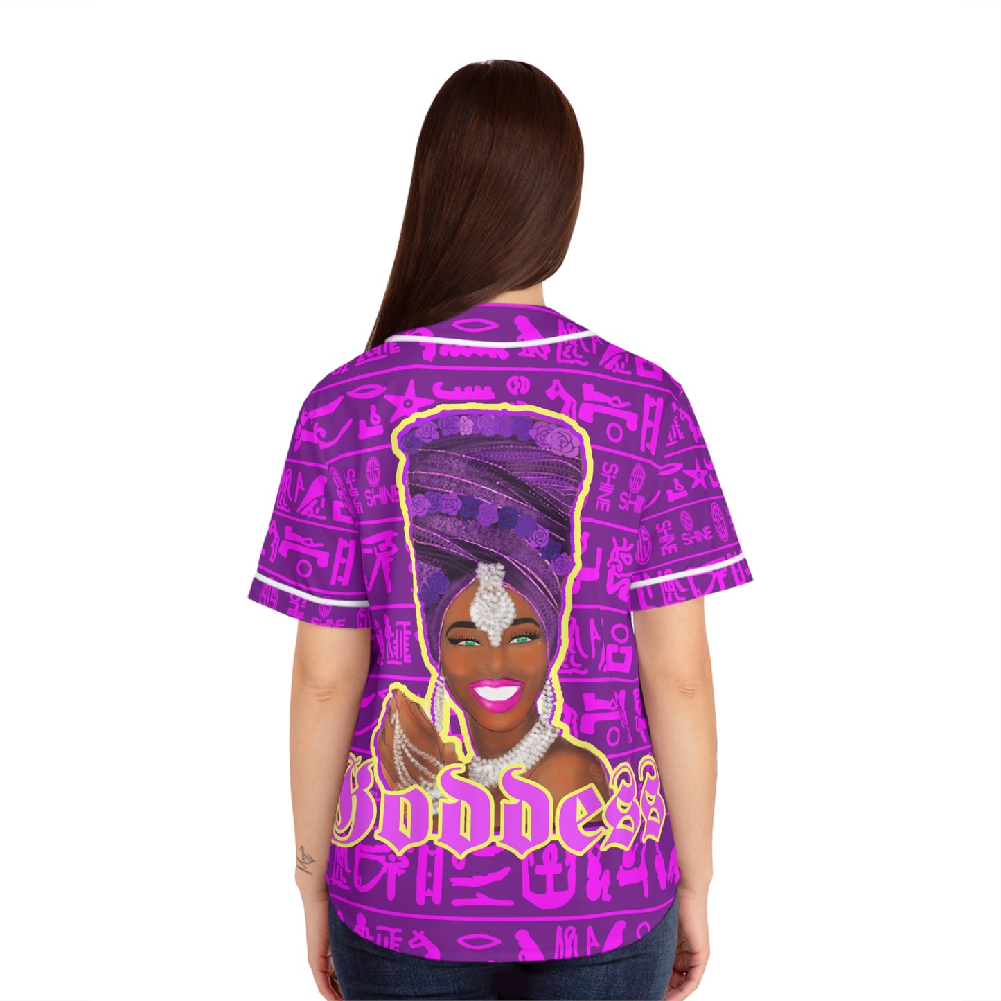 Egyptian Purple Goddess Baseball Jersey