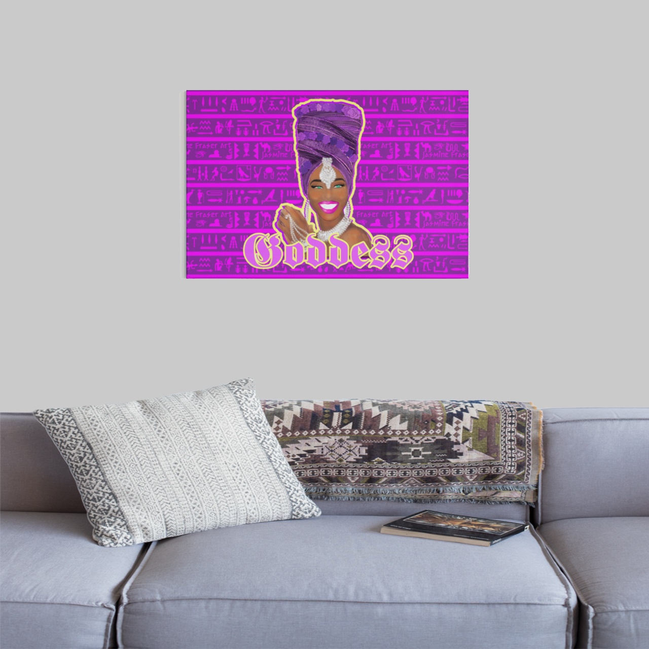 Egyptian Purple Goddess Canvas