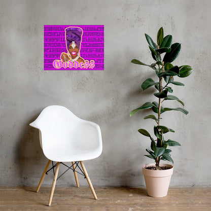 Egyptian Purple Goddess Poster