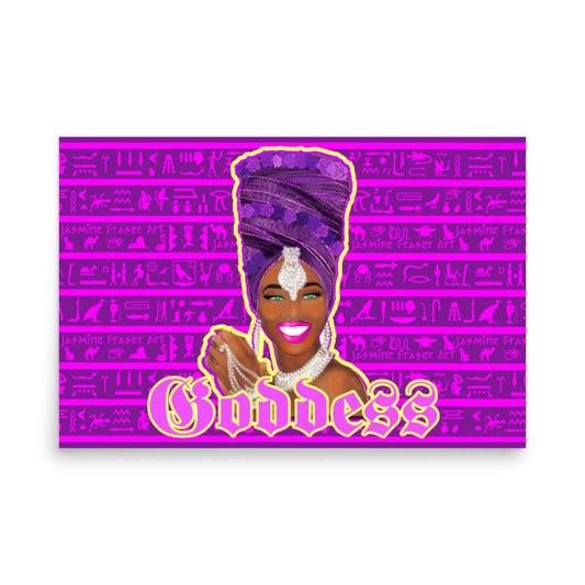 Egyptian Purple Goddess Poster