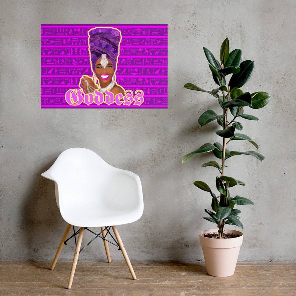 Egyptian Purple Goddess Poster