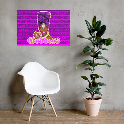 Egyptian Purple Goddess Poster