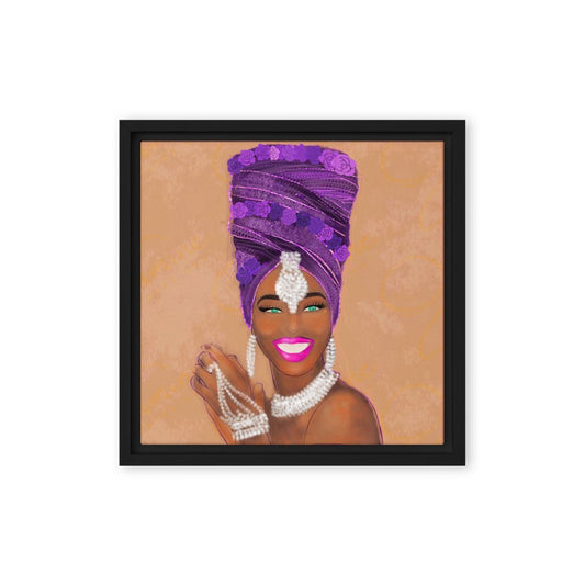 Egyptian Purple Goddess Framed canvas