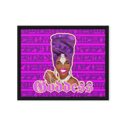 Egyptian Purple Goddess Framed canvas