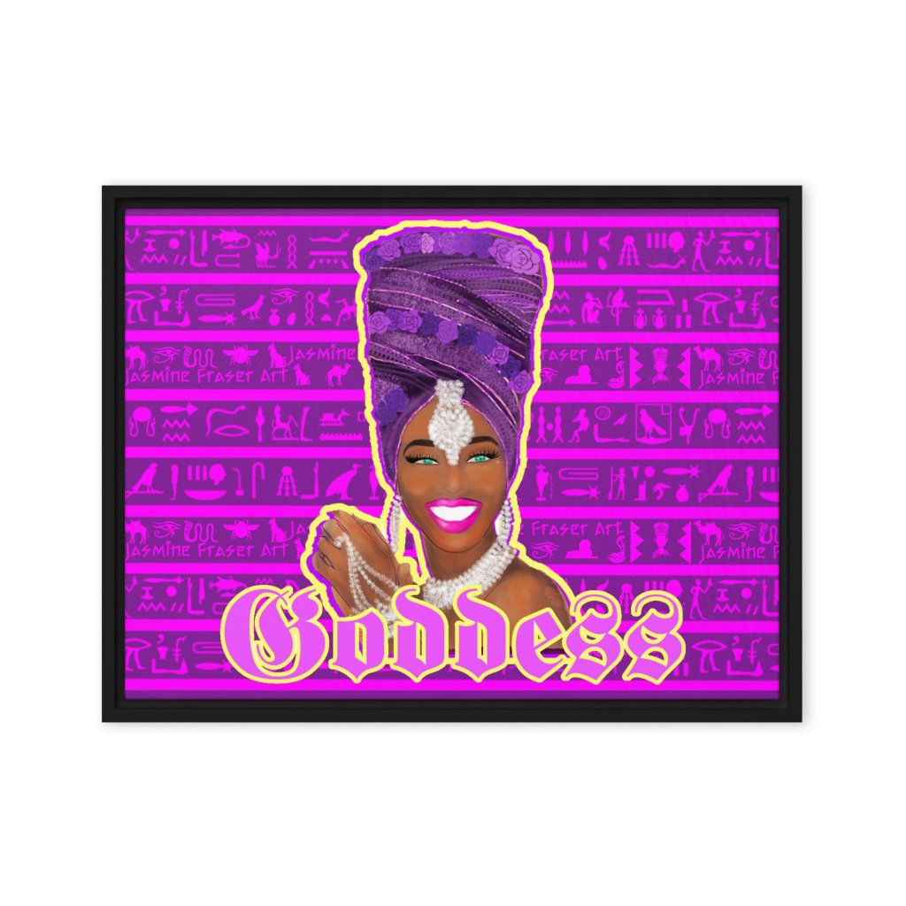 Egyptian Purple Goddess Framed canvas