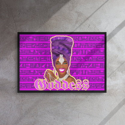 Egyptian Purple Goddess Framed canvas