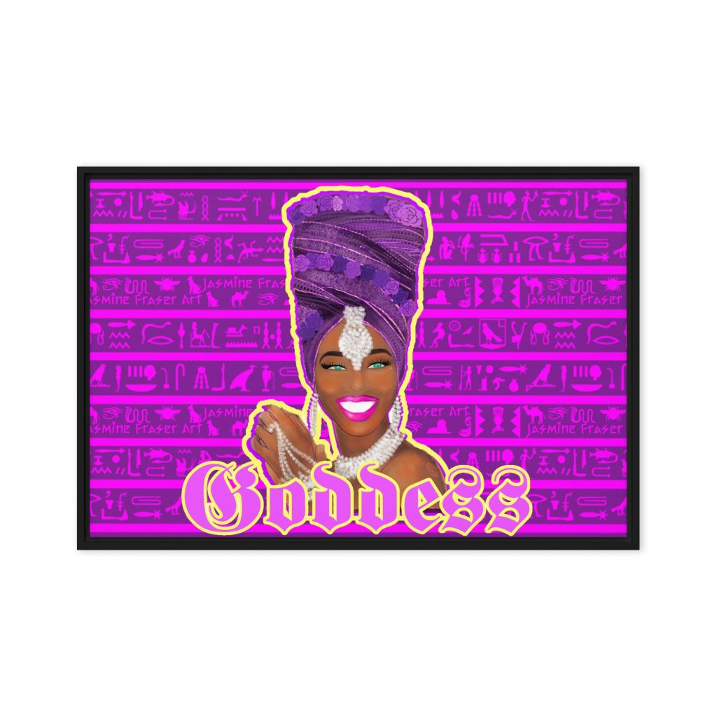 Egyptian Purple Goddess Framed canvas