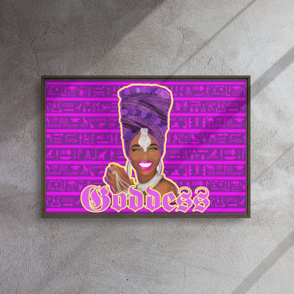 Egyptian Purple Goddess Framed canvas