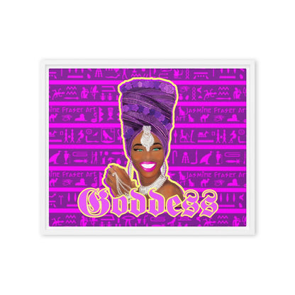 Egyptian Purple Goddess Framed canvas