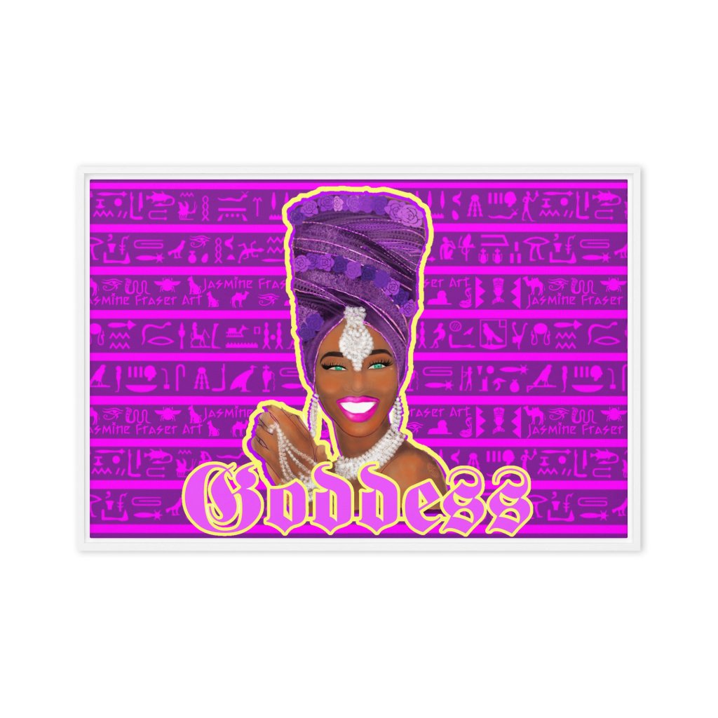 Egyptian Purple Goddess Framed canvas