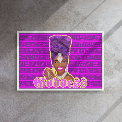 Egyptian Purple Goddess Framed canvas