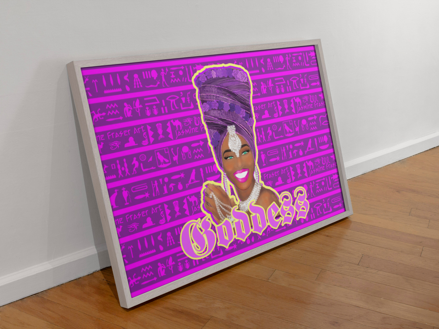 Egyptian Purple Goddess Canvas